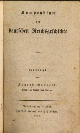 Kompendium der deutschen Reichsgeschichte