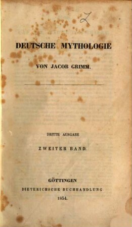 Deutsche Mythologie, 2