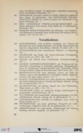 Verschiedenes (Nr. 189-201)