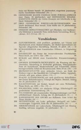 Verschiedenes (Nr. 189-201)