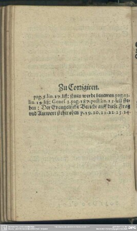 Zu Corrigiren