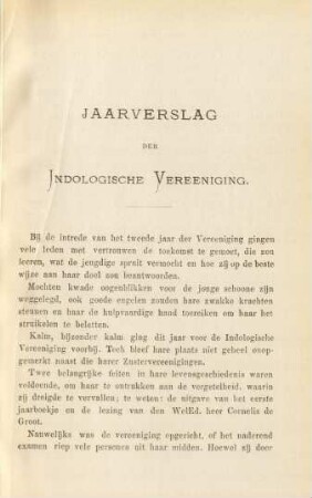 Jaarverslag der Indologische Vereeniging