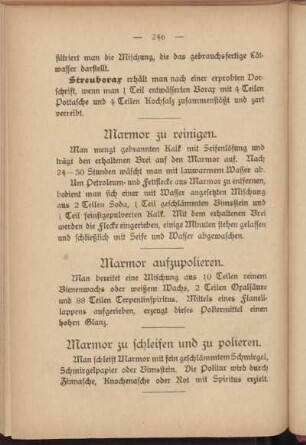 Marmor aufzupolieren.