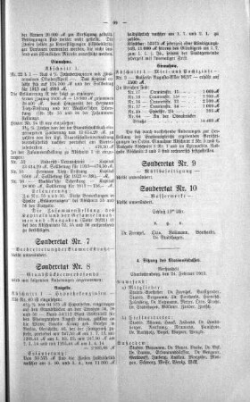 In nichtöffentlicher Sitzung (71), 06. März 1913