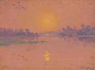 Sonnenuntergang am Nun (Kamerun, Hinterland)