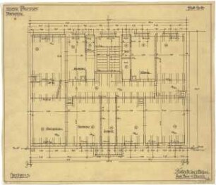 Billing, Hermann; Karlsruhe, Gerwigstr. 35; Haus Wilhelm Pfrommer - Grundriss EG
