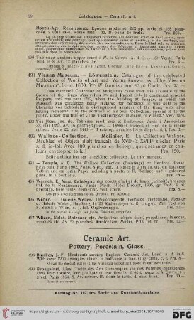 Ceramic Art. Pottery, Porcelain, Glass (Nr. 498 - 533)