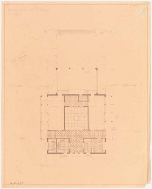 Gymnastikschule am See Monatskonkurrenz Dezember 1932: Grundriss Erdgeschoss 1:100