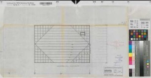 Burgsteinfurt (Steinfurt) Amtsgericht Wohnhaus Dachlattung, Balkenlage 1961 o.M. 40 x 70 Pause Staatshochbauamt Münster Regierung Münster Nr. 34059