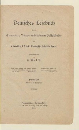 2. Teil, [Schülerband]: Drittes Schuljahr