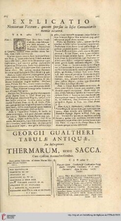 Georgii Gualtheri inscriptiones Thermarum