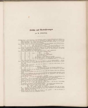 Zusätze und Verbesserungen zur II. Abtheilung.
