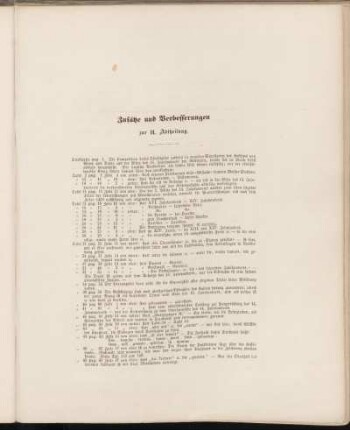 Zusätze und Verbesserungen zur II. Abtheilung.