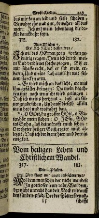 Vom heiligen Leben und Christlichem Wandel.