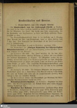 Bruderschaften und Vereine