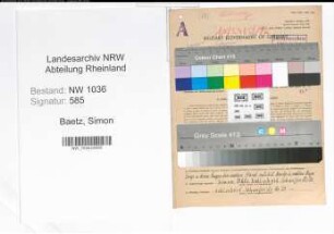 Entnazifizierung Simon Baetz , geb. 08.03.1900 (Bergmann)
