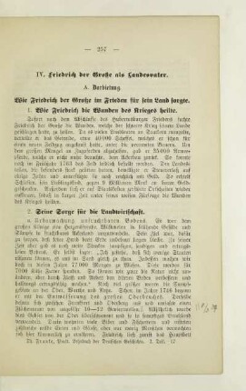 IV. Friedrich der Große als Landesvater