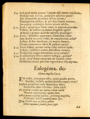 Eulogema de Hymno Angelico Luc. 2.