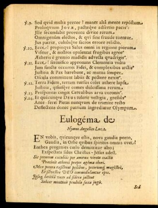 Eulogema de Hymno Angelico Luc. 2.