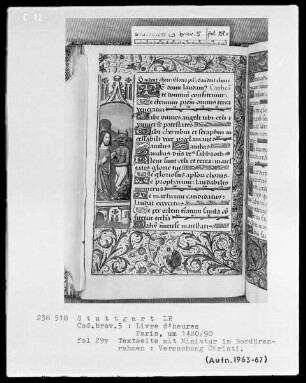 Lateinisches Stundenbuch (Livre d'heures) — Versuchung Christi, Folio 29verso