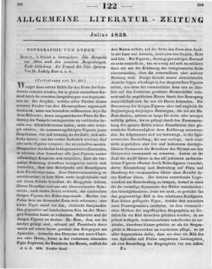 Ross, L.; Schaubert, E.; Hansen, C.: Die Akropolis von Athen nach den neuesten Ausgrabungen. Abt. 1. Der Tempel der Nike Apteros. Berlin: Schenk & Gerstäcker 1839 (Fortsetzung von Nr. 121.)