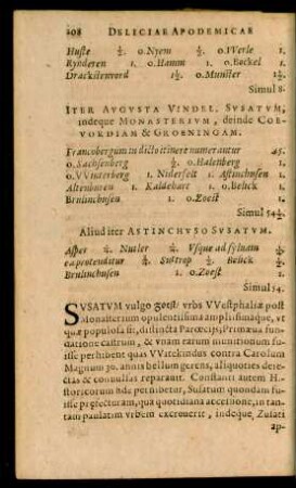 Iter Augusta Vindel. Susatum, indeque Monasterium, deinde Coevordiam & Grobningam