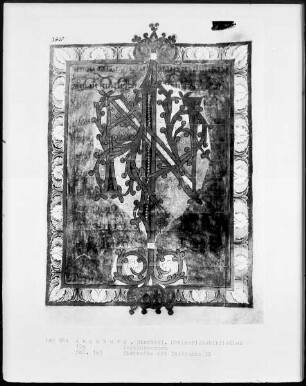 Perikopenbuch — Initialzierseite mit Initialligatur IN, Folio 103recto