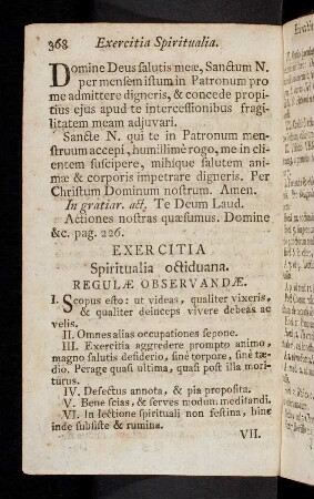 368-376, Exercitia Spiritualia.