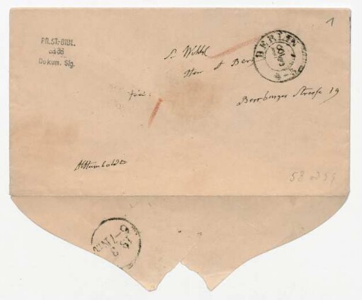 Humboldts Würdigung des Wirkens von Alfred Berg (vermutlich für eine Publikation gedacht) sowie Abschrift selbigen Schreibens von Unbekannt