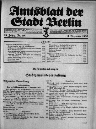 1933,49: Nr. 49, 3. Dezember 1933