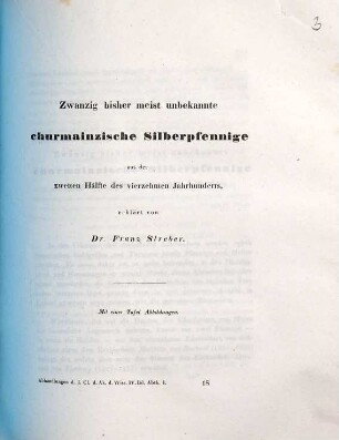 Zwanzig bisher meist unbekannte churmainzische Silberpfennige aus der zweiten Hälfte des vierzehnten Jahrhunderts