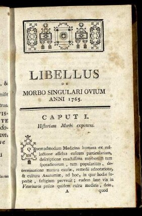 Caput I. Historiam Morbi exponens.