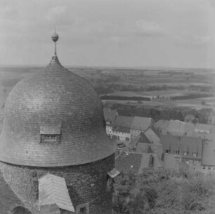 Stolpen : Stolpen. Burg Stolpen. Blick auf den Schösserturm