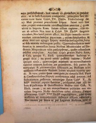 Copia Literarum Regis Sueciae ad Electorem Palatinum : [Dedimus in arce Nostra Holmensi, die 6. Iulii, Anno 1665.]
