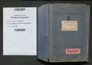 Einbruch in das Ruhrgebiet. Beiheft: Abrechnung der Dienststelle Barmen (S.Nr. VIII). Bd. 1