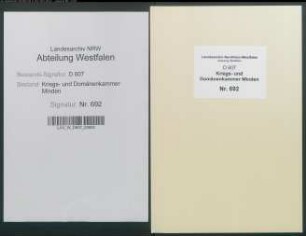 Amt Petershagen - Vogtei Hofmeister - Bauerschaft Südfelde: Unterlagen der Revisionskommission