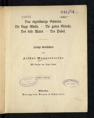 Das eigensinnige Schwein