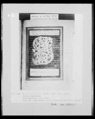 Ms 9428, Perikopenbuch, fol. 59: gerahmte Initialseite S