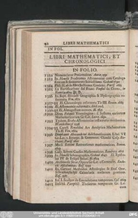 Libri Mathematici, Et Chronologici