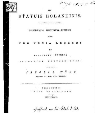 De Statuis Rolandinis