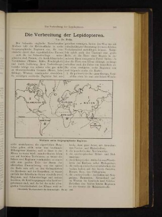 Die Verbreitung der Lepidopteren.