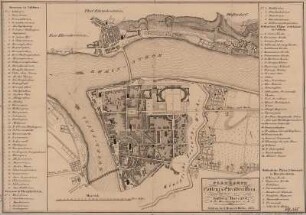 Stadtplan von Koblenz und Ehrenbreitstein, Lithogr., 1837 : Plan-Karte von Coblenz & Ehrenbreitstein / bearbeitet von Ludwig Boccard. I. I. Hackhausen, Lith. - Coblenz : I. Heinrich Müller , 1837. - 1 Kt. : Lithogr. ; 32 x 31 cm. - Mit Straßenverz. u. Gebäudekennzeichnung