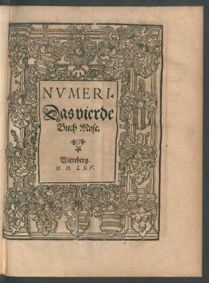 Numeri. Das vierde Buch Mose.