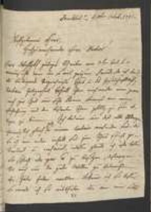 Brief von Johannes Scherbius an Johann Jacob Kohlhaas