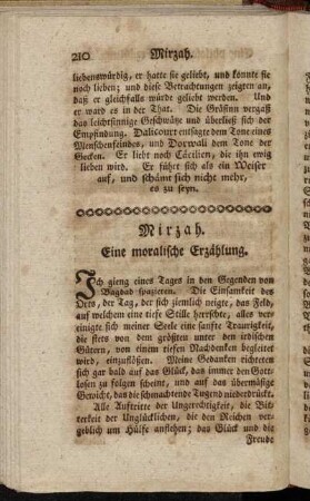 Mirzah. Eine moralische Erzählung.
