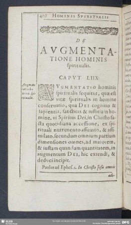 De Augmentatione Hominis spiritualis. Caput LIIX.