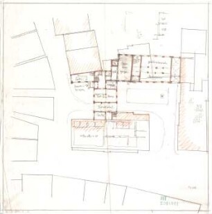 Fischer, Theodor; Nördlingen; Verwaltungs-Gebäude - Grundriss