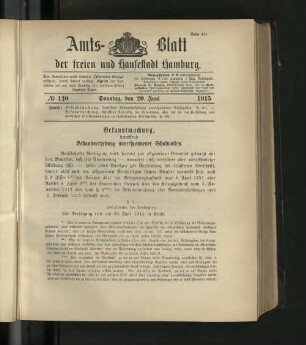 No. 120, 20. Juni 1915