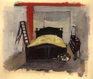 Paulas Schlafzimmer. Entwurf: Harry Leupold.