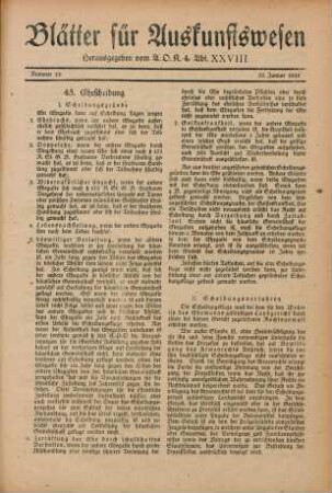 12.1918: Blätter für Auskunftswesen